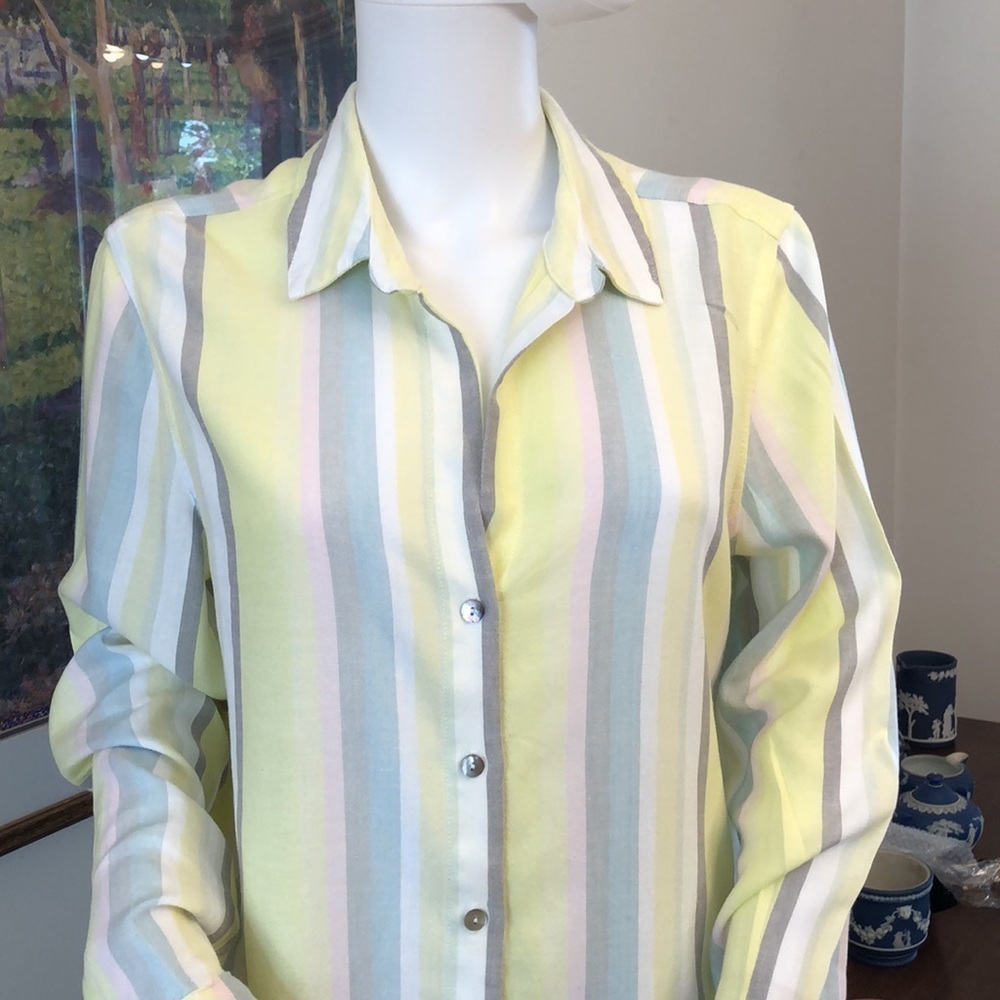 Anthro Cloth and Stone Stripe Shirt Medium - Picture 2 of 7